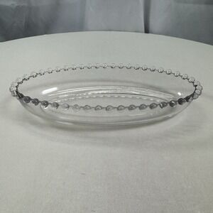IMPERIAL CANDLEWICK OVAL RELISH - SMALL SERVING DISH